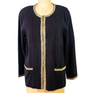 Black Wool Blend Sweater by Adrianna Papell